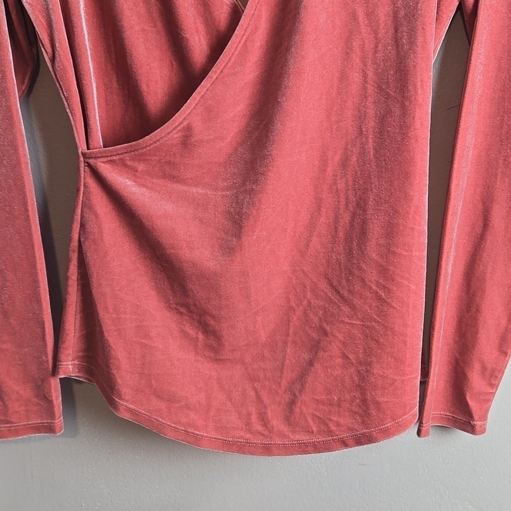 Sundance Pink Velvet Wrap Top - Picture 10 of 12